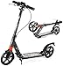 BRFDC Scooter Elettrico Calcio for Adulti Scooter con Freno a Mano e Doppia della Sospensione Pieghevole e Altezza Supporti Regolabili 330lbs Non Elettrico