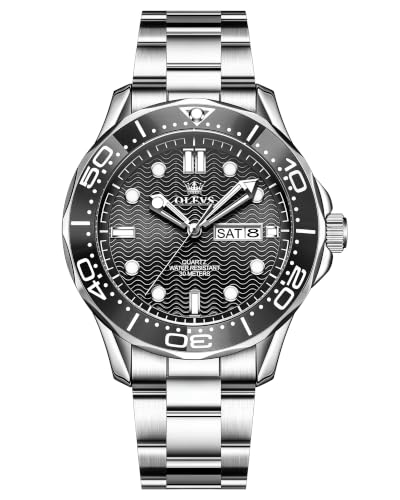 Image of OLEVS Watches for Men Luxury Dress Wirst Watch Gift | Large Dial,tainless Steel,Waterproof,Luminous,Watch Gift