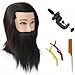 Barber Mannequin Head with Beard Male Mannequin Head for Hair Styling 100% Human Hair Mannequin Head with Stand
