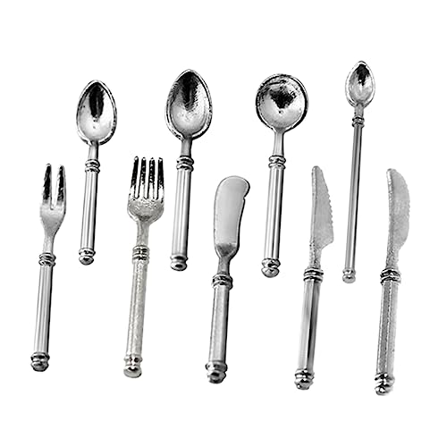 BESTOYARD 1 Conjunto De Talheres Garfo Colher Decoração De Casa Crianças Mini Talheres Em Miniatura