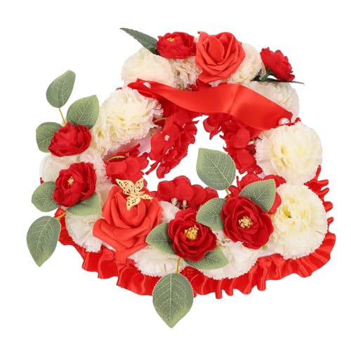 GRIRIW 1 Juego Conmemorativa del Corazón Marco De De Corazón Decoraciones De Cementerio Coronas para La Puerta Principal Artificial Luto Interior Rojo Espuma