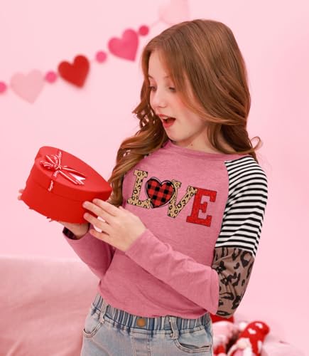 Image of BesserBay Girls St Patrick's Day Raglan Shirt Irish Sequin Lucky Stripe Shamrock Graphic Top 4-14 Years