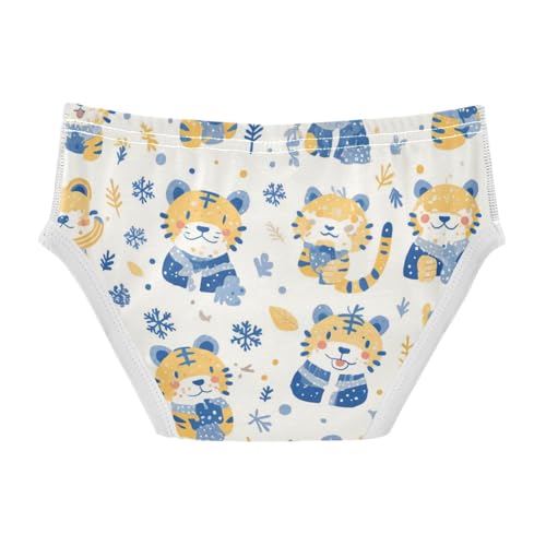 Jumping Tigers and Snowflakes Little Boys Comfort Kids Underwear Breathable Children Undies2