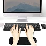 MoKo Plaquettes d'accoudoir, ensemble de 2 Bureau Ergonomic Haute Densité Mousse Soft Elbow Oreiller Coussin pour l'avant-bras Relief de pression réglable Chaise rembourrée universelle Couverture d'accoudoir - noir