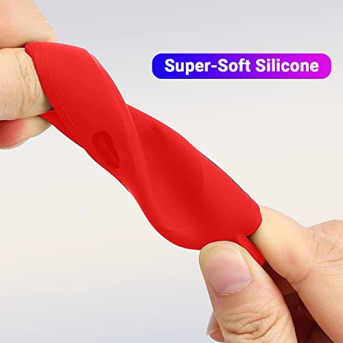 Image of KACA Protective Shockproof Silicone Cover Case with Buckle Compatible with Oppo Enco W51 (Red)