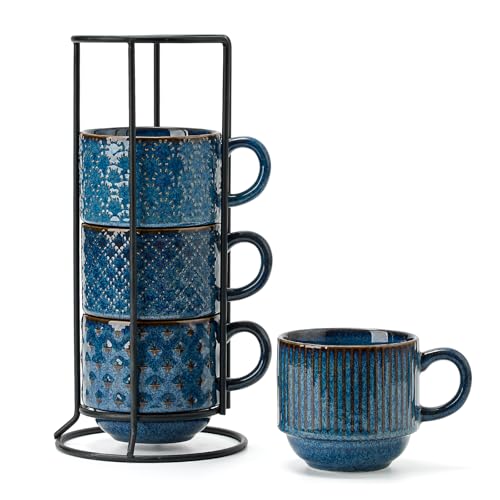 JH JIEMEI HOME Ceramic Mug Set Blue