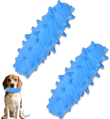 2 Pack Chew Toys for Puppies & Dogs, Dog Chew Toys to Keep Them Busy, Durable Puppy Teething Chew Toys, Tough Puppy Toothbrush Clean Teeth Interactive Toys for Small Medium Breed (Blue)