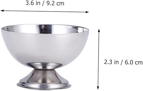 Miniatura 8 de Luxshiny Cuenco de helado de acero inoxidable, cuencos de postre para servir, Sundae con pies, tazas de yogur, taza de caramelo, platos de
