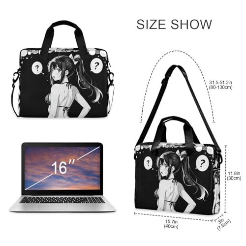 Funda para laptop portátil de 15.6 pulgadas con correa y asa miniatura 5