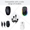 2 Pack Mouse Charging Cables Compatible with Razer Naga Pro/DeathAdder V2 Pro/Viper Ultimate/Basilisk Ultimate, 6.6FT Braided Micro USB Compatible with Razer Mouse Charger