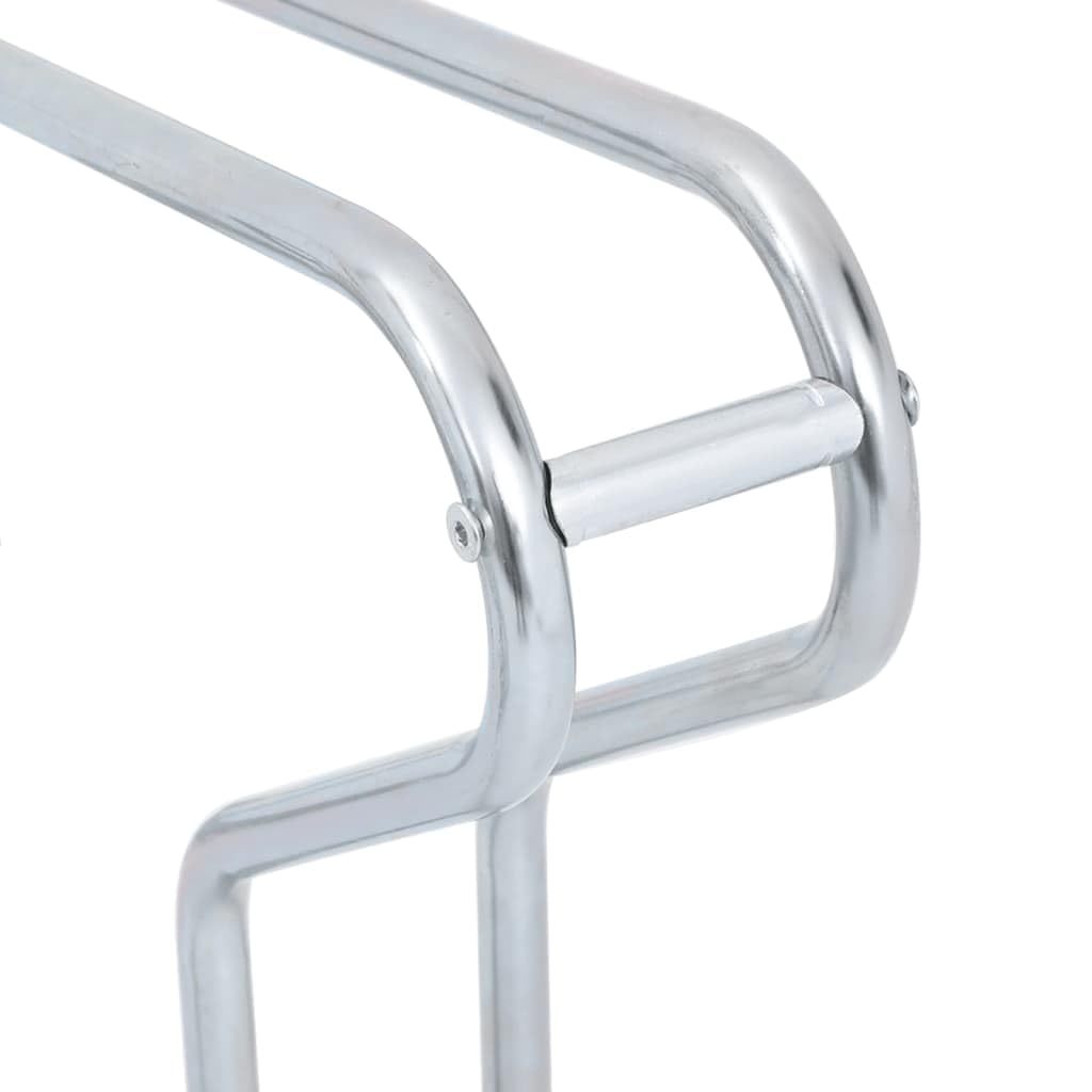 vidaXL Fahrradständer, Aufstellständer für 2 Fahrräder, Radständer Freistehend, Mehrfachständer Bodenständer Fahrradhalter, Verzinkter Stahl