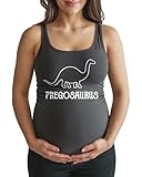 Threadrock Women's Pregosaurus Racerback Tank Top L Charcoal