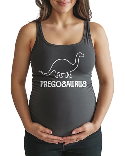 Threadrock Women's Pregosaurus Racerback Tank Top L Charcoal