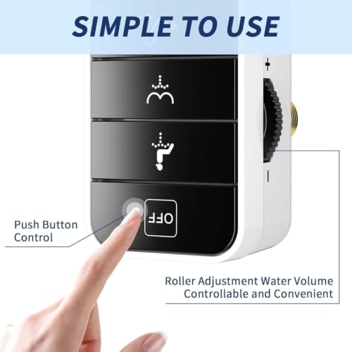 Bidet Attachment for Toilet, Retractable Self Cleaning Cold Water Bidets for Existing Toilets, Bidet Toilet Seat Attachment with Pressure Controls, Bidet Attachment for Frontal & Rear Wash, Black — view 6
