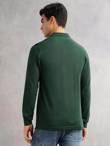 Image of Thomas Scott Men's | Solid | Full Sleeve | Regular Fit | Cotton Blend | Polo Collar | Casual Tshirt