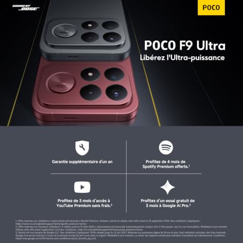 POCO F9 Ultra, Smartphone 12+256 Go, Noir, Batterie 8050 mAh, Charge 100 W - 4