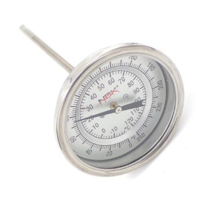NBK-20813 Thermometer 0-250F (20-120C), 3 in DIAL, 6 in STEM