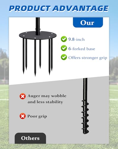 HQSLC Arejonner Tetherball Set with Adjustable Pole (Up to 8ft), Integrated Built-in Rope Design Ball Professional Outdoor Game for Backyard, Lawn, Includes Ball, Rope, Pole & Base for Kids, Adults