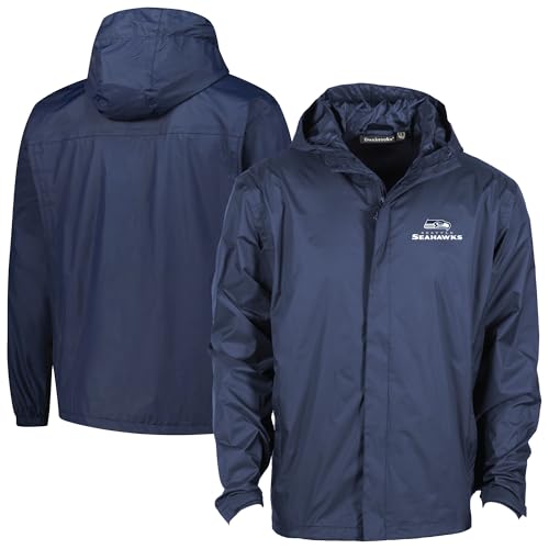 Image of Dunbrooke Men's NFL Tropic Waterproof Packable Full-Zip Hoodie Jacket