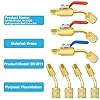 21Pcs Small Split Adapter Kit, R410A Adapter R410A Refrigerant Low Loss Fittings HVAC for R410A R134A R12 R22 Refrigerant, Air Conditioning Refrigerant Angled Ball Valve 1/4 Inch for Split System #3