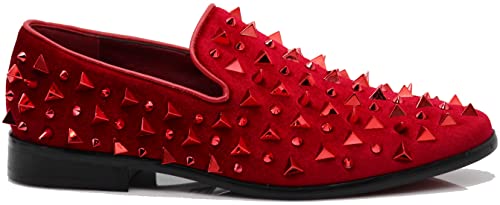 SPK16 Men's Vintage Spike Dress Loafers Slip On Fashion Shoes Classic Tuxedo Dress Shoes2