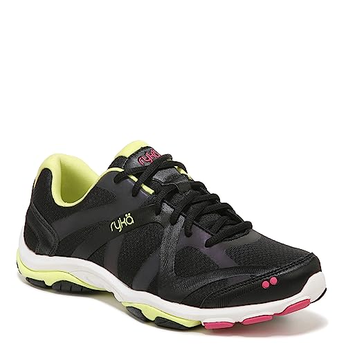 Ryka Women's Influence Cross Trainer, Black/Green, 7.5 W US