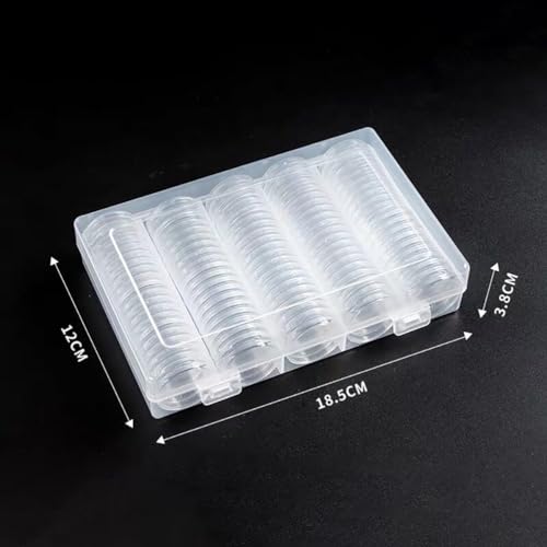 MAGICLULU cápsulas transparentes para monedas 100 pcs 32 mm miniatura 4