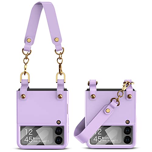 Coque Samsung Galaxy Z Flip 4 antichoc ultra fine violette bracelet