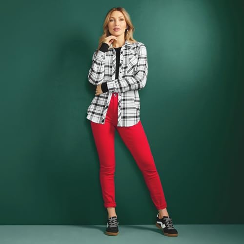 Masseys High-Rise Colored Skinny Jean, 10, Cherry Red4