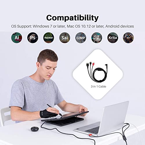 MESA DIGITALIZADORA HUION KAMVAS GS1331-B (COSMO BLACK)