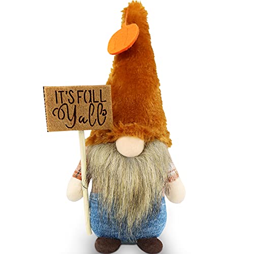 Gehydy Fall Gnomes Plush Autumn Decorations Harvest for Home Handmade Gnomes Figurines Farmhouse Tabletop Festival Holiday Kitchen Party Tiered Tray