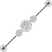 BodyJewelryOnline 14ga Clear Circle Gems Industrial Cartilage Barbell 316L Surgical Steel-3 Barbell Lengths Included: 1.25