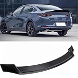 MotorFansClub Rear Spoiler Fit for Mazda 3 Sedan Axela 2014 2015 2016 2017 2018 Trunk Spoiler Wing Trunk Lip Glossy Black
