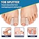 4 Stück Zehenspreizer Hallux Valgus,Silikon Zehenkorrektur Set,Überlappende Zehen Silikon Zehentrenner,Ballenschutz und Hammerzehen Korrektur, Für Frauen und Männer, Weiche,2 Größen S L(Hautfarbe)