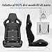 2 Pcs Universal Bucket Racing Seats, PVC Leather Adjustable Car Seats with Dual Sliders, 2 Headrest Pillows 22.04'' W x 36.6'' H x 21.6'' D