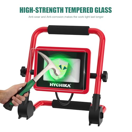 HYCHIKA 30W LED Work Light, 3500 Lumen Brightness Portable Flood Light with Stand, 6.6 ft Cord for Outdoor/Indoor LED, Car Repair - image 6
