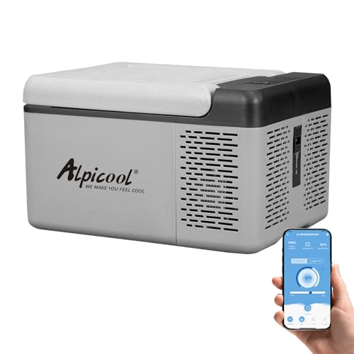 Alpicool C9 9L Compressor Car Fridge Freezer, DC 12v Camping Refrigerator, Portable Mini Cool Box...