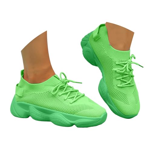 Bekväma slip-on promenadskor för kvinnor ortopedisk sko luftkudde halkfria atletiska platta löparskor, 1 2, 9.5 UK Wide