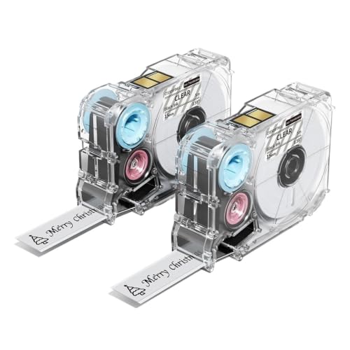 Cintas de etiquetas con adhesivo fuerte negro sobre blanco de 15 mm
