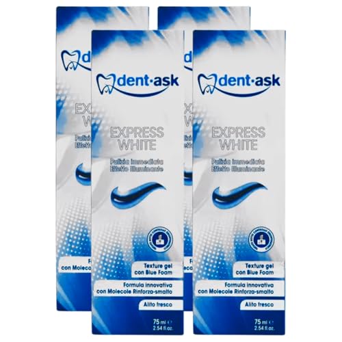 Dentifricio EXPRESS WHITE, Pulizia Immediata, Effetto Illuminante. Texture Gel Con Blue Foam, Formula Innovativa Con Molecole Rinforza-Smalto, Alito Fresco 75ml (4)
