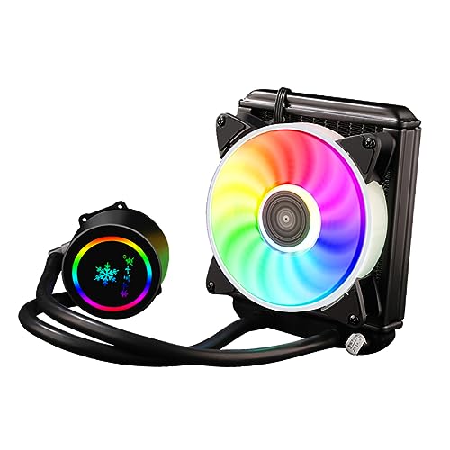 UTHCLO Radiateur CPU Durable Refroidissement Liquide Système Watercooling Intégré Dissipateur Thermique Étanche pour PC Gaming Desktop