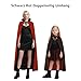 Vampir Umhang Stehkragen Erwachsene,150cm 130cm Schwarz Rot Doppelseitig Adel Vampirumhang Herren Damen,Halloween Vampir Kostüm Draculas Umhang Vampire Cape für Verkleidung Mottoparty Engelsflügel