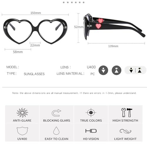 Lunettes en forme de cœur pour femmes : osez rayonner de bonheur