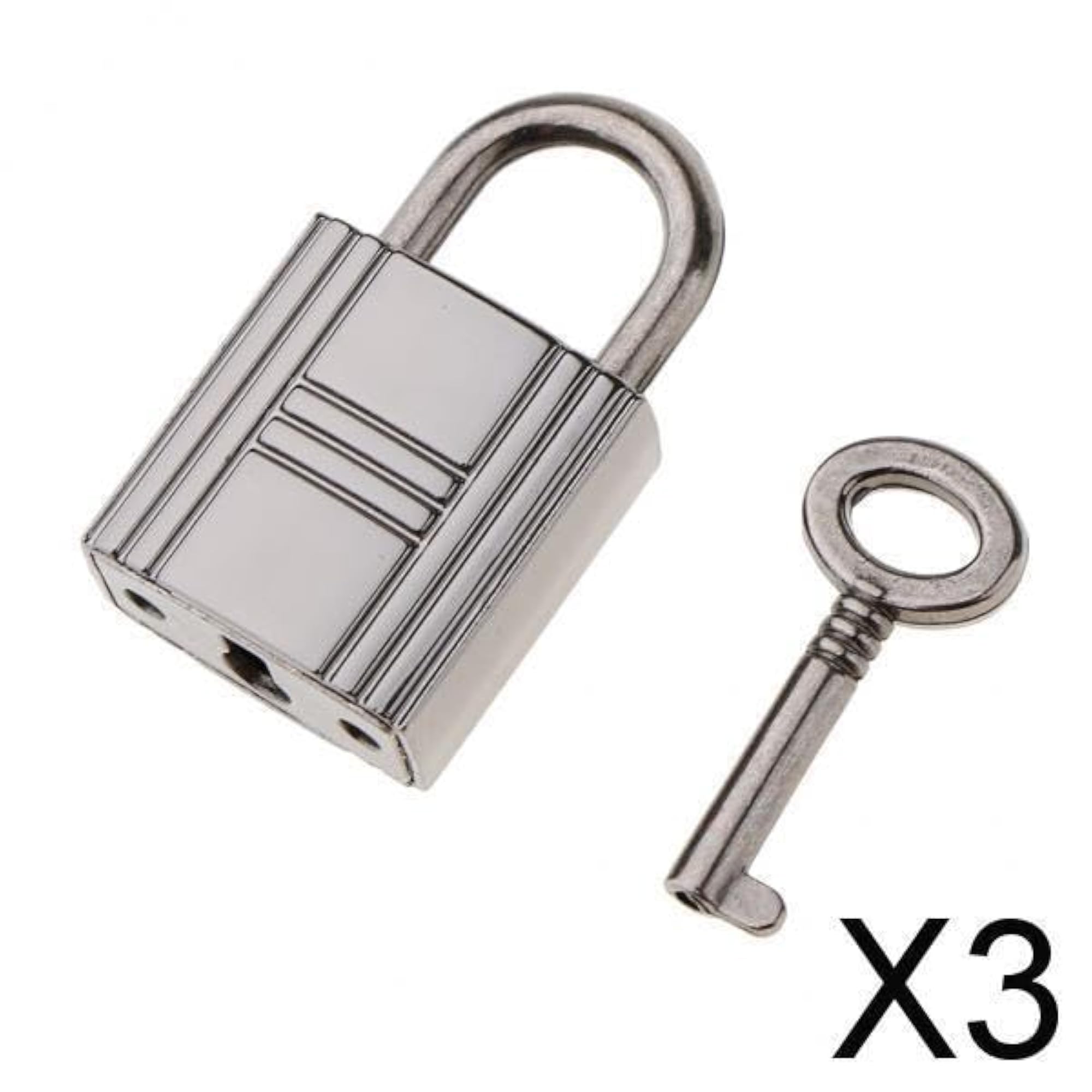Cute Security Travel Lock Alloy Padlock with 1 Key, Greyish Black