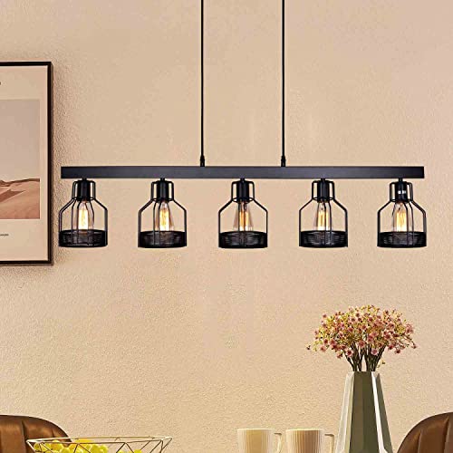 image for Farmhouse Pendant Lighting for Kitchen Island Unitary Brand Rustic Bla