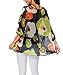 Vanbuy Floral Print Swimwear Cover Up Tops for WomenTrendy Batwing Blouses Plus Size Tops Beach Cover Ups Floral Kimonos