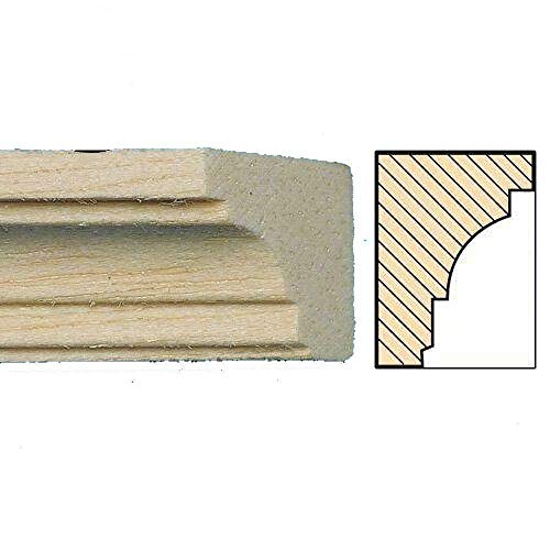 Melody Jane Casa de Muñecas Cornice 11.3/4' x 1/2' Bovedilla 300mm x 13mm Madera en Bruto Paquete de 6