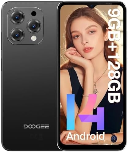 Android14 SIMフリー スマホ Doogee N55 208 N55 Android 14 Unlocked Cell Phone,9(4+5) GB+128GB Expandable 1TB