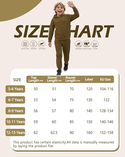 Survêtement de sport KAKU NANU contre le froid pour garçons avec pantalon de jogging doux - 7