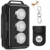 Yimaut Upgraded Magnetic Key Box for Under Car, Hide A Key Magnetic Car Key Hider with Faraday Bag, Waterproof, Black